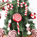 Hand Painted PVC Candy Cane Set for Christmas Party Elegant Hanging Tree Decorations