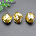 Natural Freshwater Pearl Gold Plating Amazonite Stone Freeform Irregular Shape Loose Pearl Beads for DIY Jewelry Necklace Making