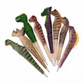 Handmade Office Supply Novelty Cute Fun Wooden Dinosaurio Pen Wood Carved Dinosaur Animal Shape Writing Pens School Stationary