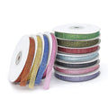 Wholesale Glitter 1cm Solid Color Gift Ribbon Metallic Sand Ribbon