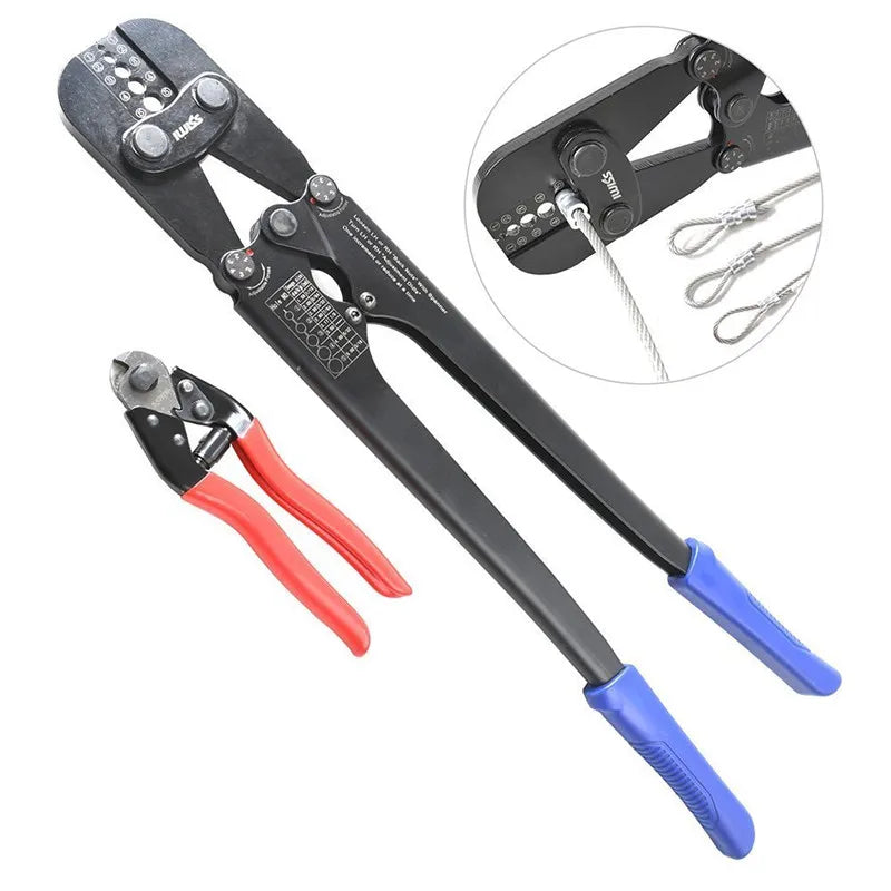 TIANMA Industrial Grade Multifunctional Line Pressing Plier Hand Crimping Tools Clamp Wiring Terminal Cutters Mouth Forged Wire