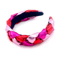 Custom Colorful Luxury Braided Headband for Women Cool Girl Designer Metallic Fabric Hair Band Wholesale