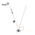 Wholesale Personalized Women Evils Eye Chain Pendant Necklace Crystal Kolye Jewelry Collection for Party