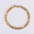 Fine Women Men Jewelry 18k Silver Gold Plated Twist Rope Figaro Link Chain Bracelet Waterproof Stainless Steel Cuban Bracelet