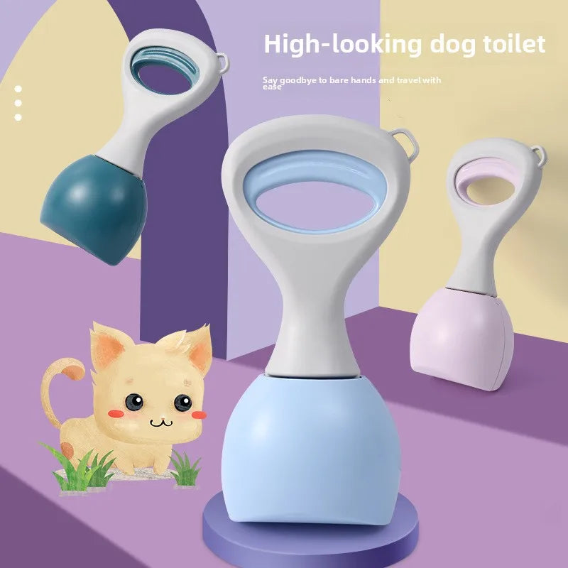New Eco-Friendly Dog Poop Picker Plastic Pet Toilet Shovel with Poop Bags for Walk Dog Cleaning Tools
