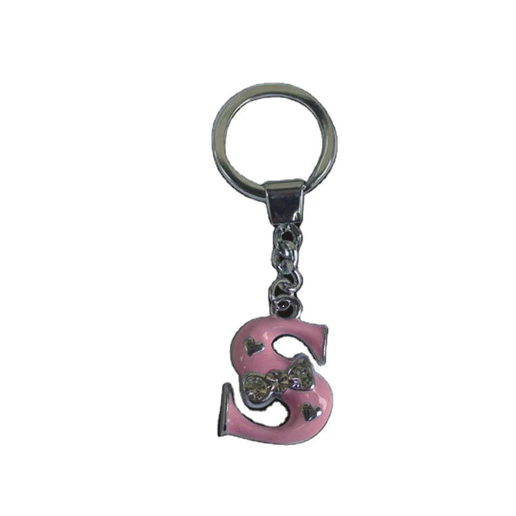 New Design Fashion  26 Alphabet Keyring English Letter Metal  Keychains