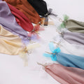 New Bowknot Alloy Jewelry Headband Pearl Chiffon Square Shawl Malay Indonesian Muslim Women's Scarf Hijab