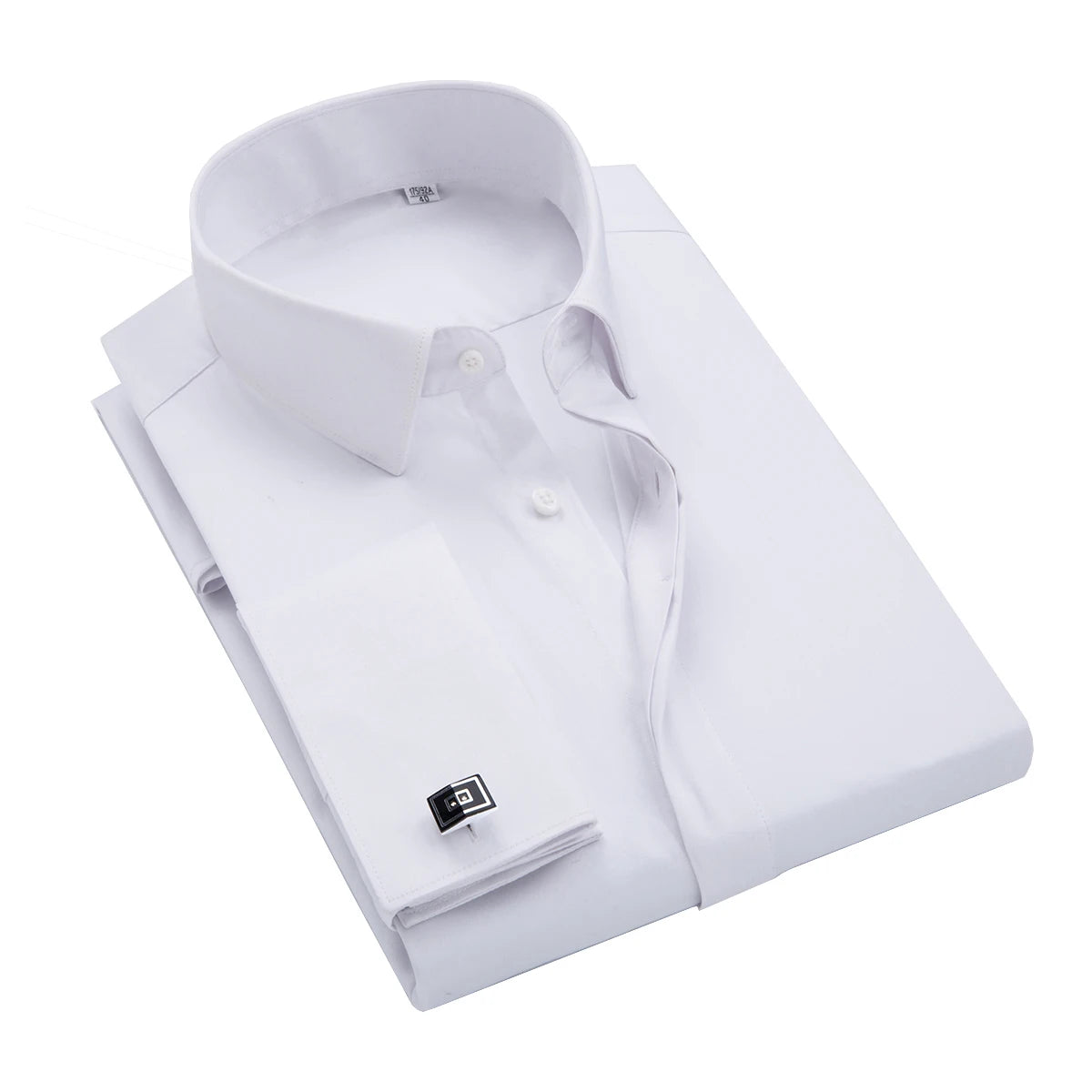 Natural Bamboo Fiber Shirts Luxury Solid Color Men Formal Tuxedo Shirt With Cufflink