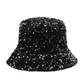Sequins Shining Women Man Reversible Bucket Hat Stage Performance Fisherman Cap Hip Hop Caps Personality Party