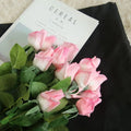 SZ0411 Home Decorative Real Touch Latex Roses Buds Party Handmade Roses Buds Artificial Roses Wholesale Supplier