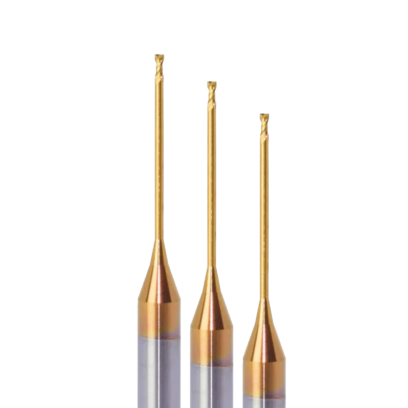 JR105 CNC Milling Cutter 2F Micro Diameter Coating Flat Carbide End Mill for Steel