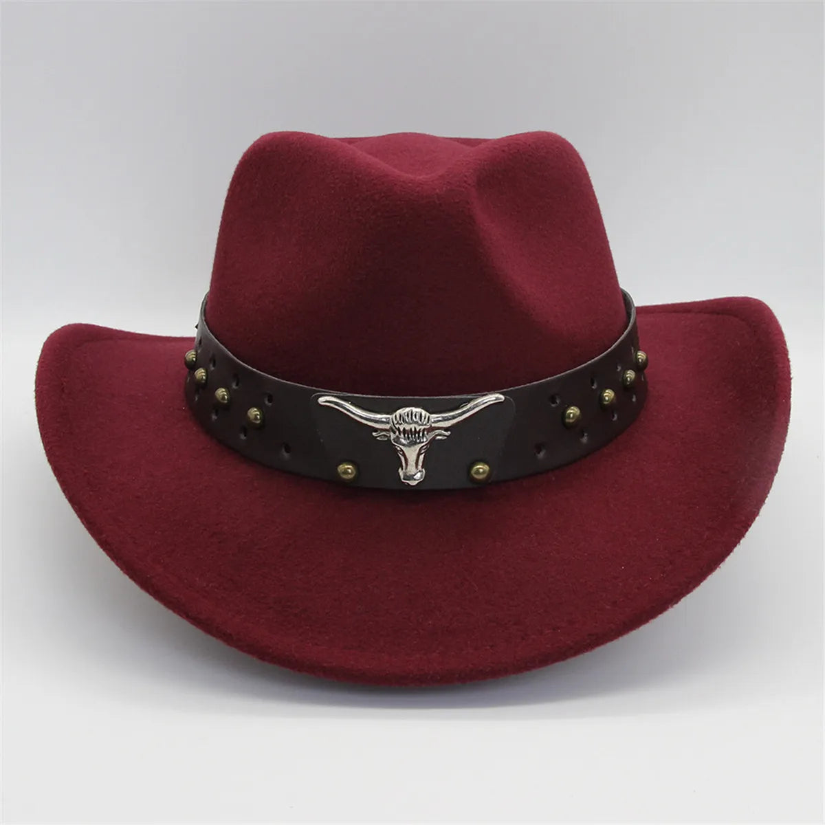 Fashion Wide Brim Western Cowboy Outdoor Hat Cowgirl Wool Felt Blend Hats for Men Women Party