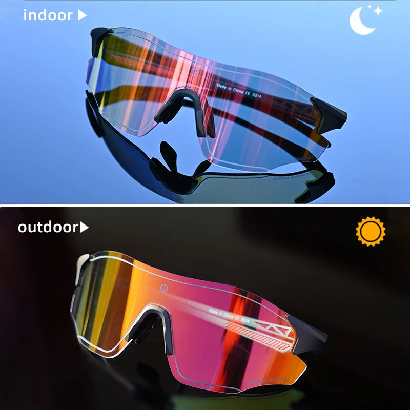 Photochromic Cycling Glasses Men MTB Cycling Sunglasses UV400 Outdoor Sports Bicycle Sunglasses Women Road Bicycle Glasses