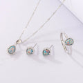 Luxury Ladies Sterling Silver Necklaces Color Change Stone Cutout Necklace