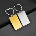 Customized Message Text Logo Engraved Personalized Stainless Steel Rectangle Carabiner Keychain Waterproof Light Weight