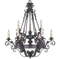 Retro American Country Candle Lamp Pendant Ceiling Light Retro Attic Long Hanging Chandelier for Church