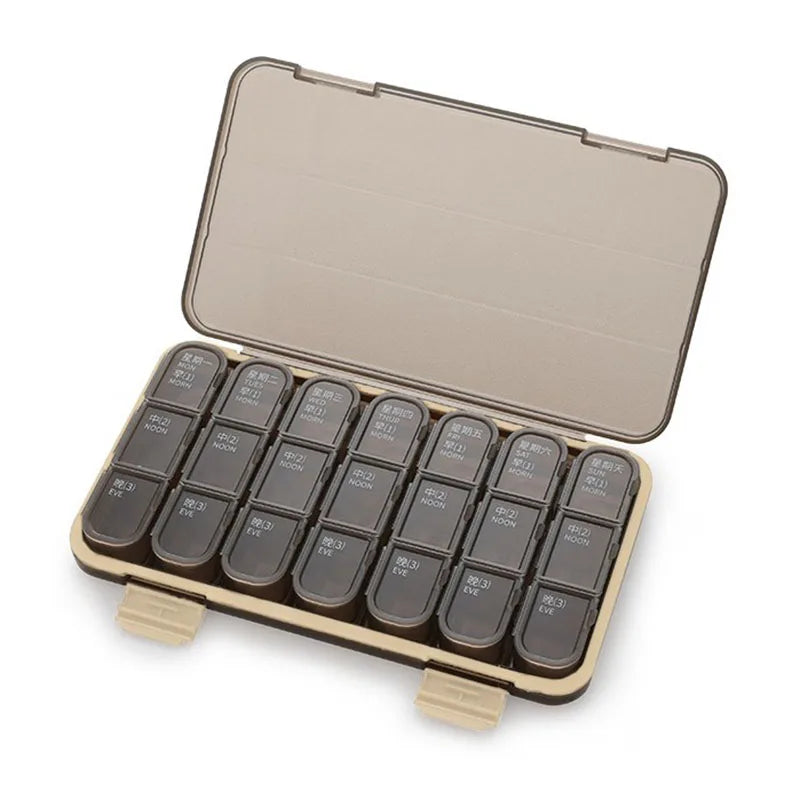 Weekly Pill Organizer 3 Times a Day Large Pill Box 7 Day Medicine Organizer Pill Case to Hold Medicine Vitamins and Supplement