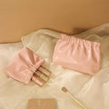 Wrinkled Makeup Bag with High Aesthetic Value Hand-held Portable Waterproof Travel Grooming Storage Bag Red Envelope