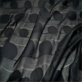 Solid Color Fashion Modern Abstract Classic Circle Dot Design Silk Cotton Jacquard Fabric for Lady Spring Graceful Dress