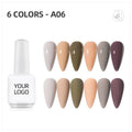 JTING OEM Nail Supplier Wholesale 6 Colors Kit Uv Gel Nail Polish Set Private Label Bottle Free Custom Design