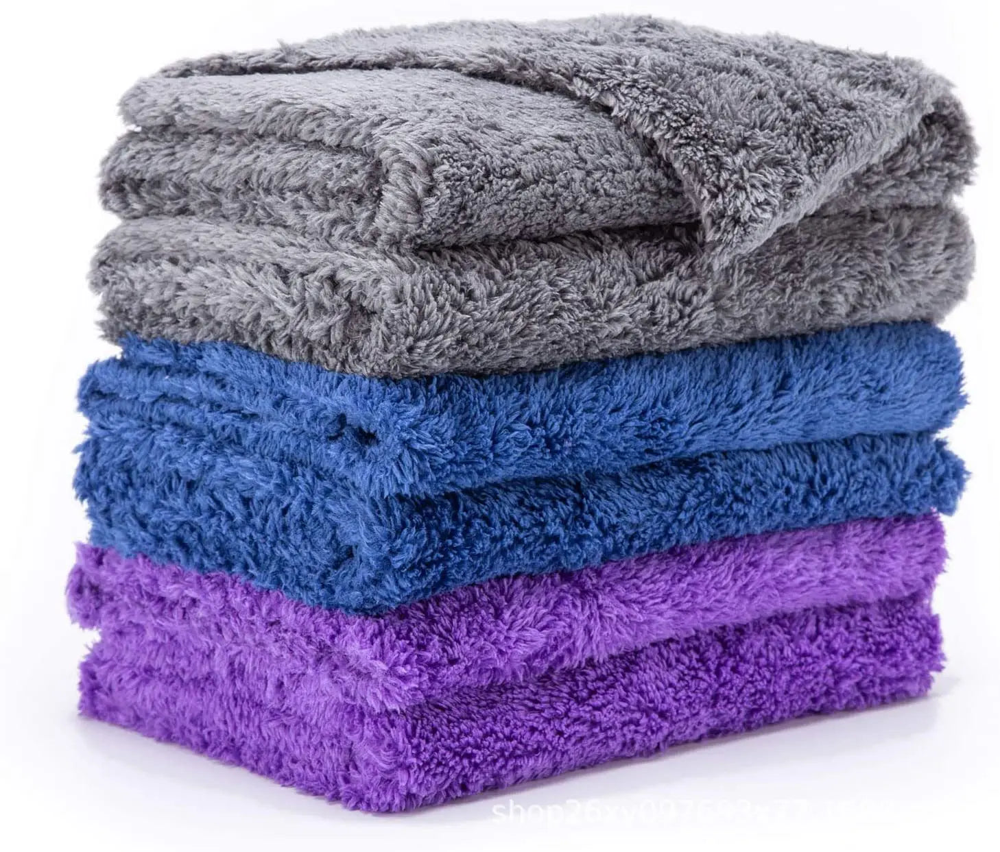 RTS 40x40 Wholesale Colorful Car Detailing Microfiber Cleaning Cloth Coral Fleece Car Towels