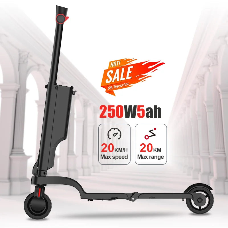 KIXIN Dropshipping Waterproof X6 Usado El Scooty With Light Portable 250w Removable Batterie Kids Electric Scooters Electrico