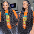 Deep Curly Glueless Natural HD Full Lace Human Hair Wig for Black Women Raw Human Hair Wigs HD Lace Water Wave Wig