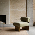 Japanese Style Modern Nordic Hotel Wabi Sabi Furniture Living Room Lounge Single Sofa Chair Velvet Golden Metal Accent Chair