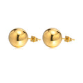 Fashion Jewelry Earring 12MM PVD Plating Bead Stainless Steel Ball Studs Earrings