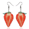 Cute Assorted Resin Multi Fruit Earrings Women Dangle Earrings Kawaii Cute Handmade Food Fruit Earrings