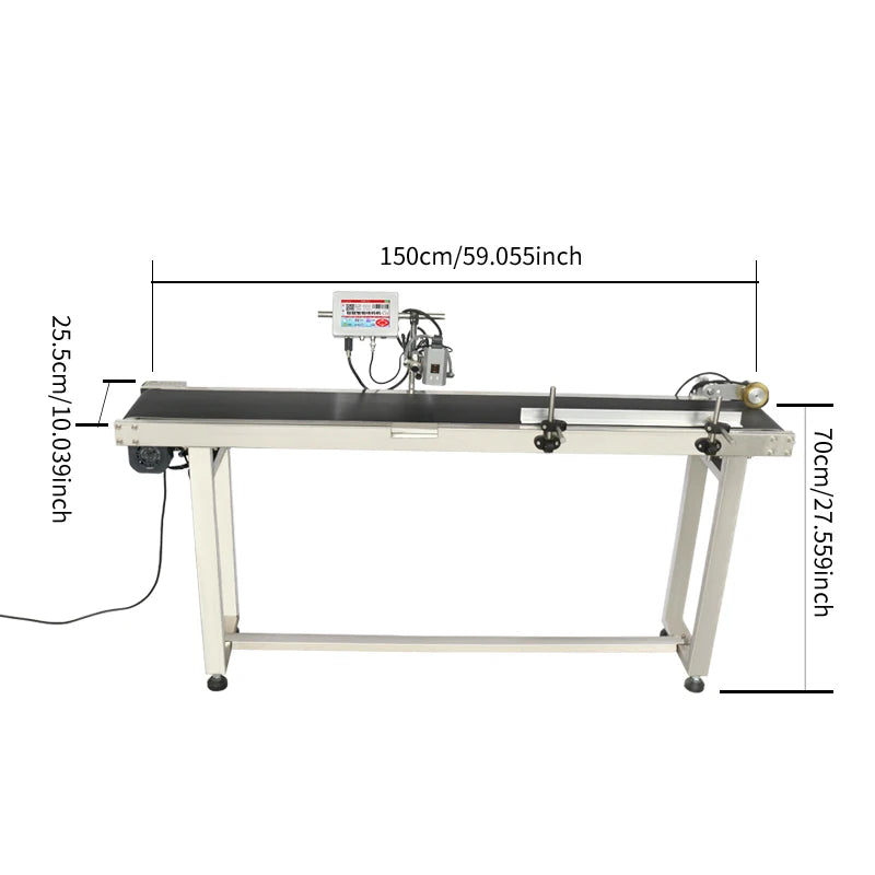 Online CIJ Batch Code Printer with Fast Dry Ink DX5/DX7 Print Head for Plastic Bottles Food Bags for Tube Printing Expiry Date