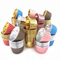 Double-sided Gold Rimmed Paper Cups Heat Resistant Roll-up Baking Cake Mold Muffin Cups