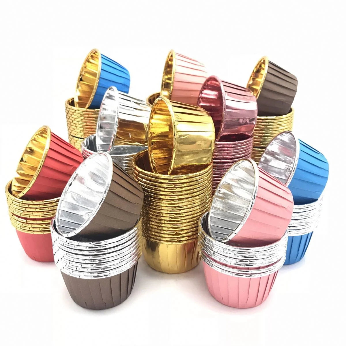 Double-sided Gold Rimmed Paper Cups Heat Resistant Roll-up Baking Cake Mold Muffin Cups