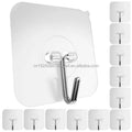 Heavy Duty Stainless Steel Wall Sticky Hooks Waterproof Transparent Hangers for Keys Bathroom Outdoor Kitchen Hanging Tools