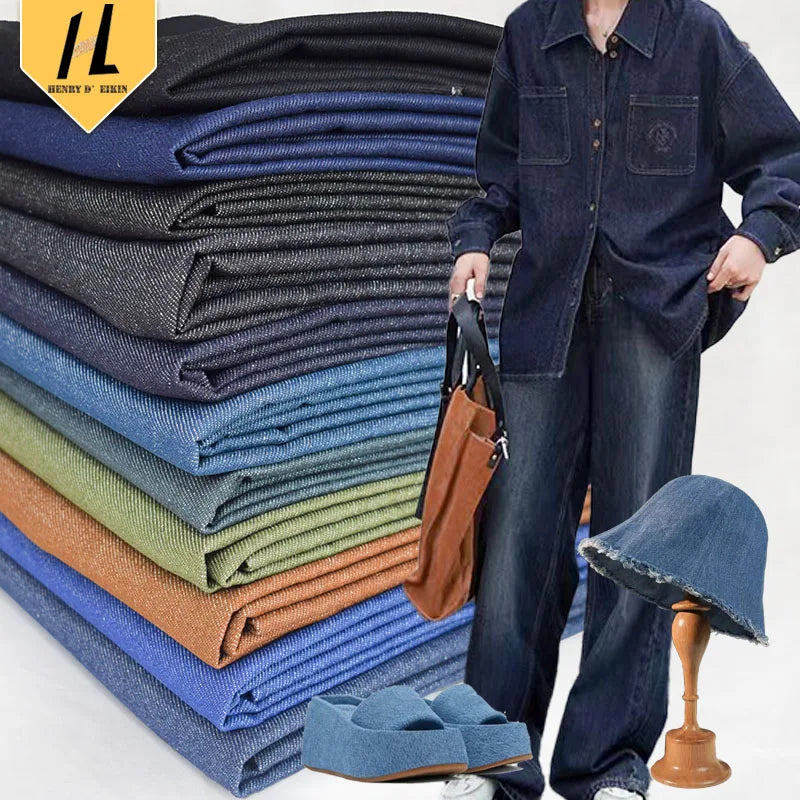 Wholesale Woven Twill Denim Clothing Material Fashion Decorate Denim Shoes Bags Clothing Fabric