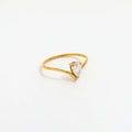 Fenny 18K Gold Plated Wholesale Waterproof&No Fade Fashion Dainty Arrow Zircon Stainless Steel Finger Ring for Women