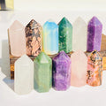 Wholesale Factory Price Mix Materials Points Crystal Crafts Healing Stone clear quartz lepidolite points for Home Decoration