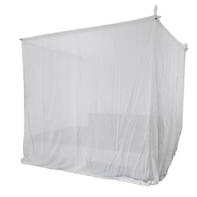 Silver Mesh EMF Faraday Bed Canopy - Anti-Radiation Mosquito Net for Single and Twin Beds
