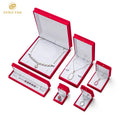 Zebopak Red Flocked Jewelry Box Set for Necklace Bracelet Ring and Pendant Display