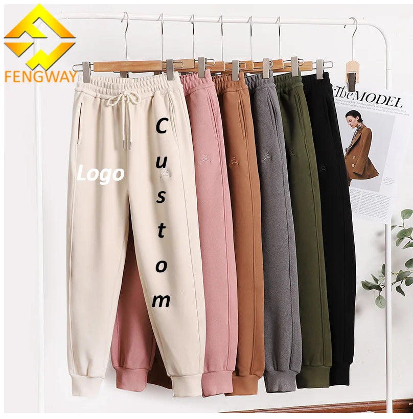 Fengway Custom Women's Sport Casual Pants Outdoor Regular Fit Harem Jogger Trousers Breathable Mid Thicken Hip Hop Sweatpants