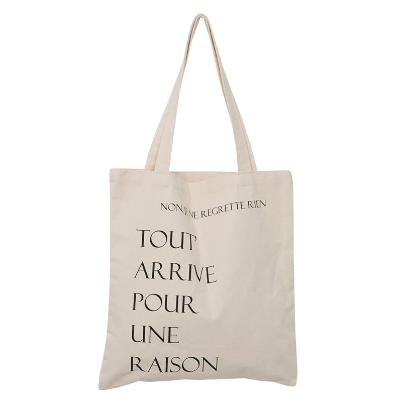 Wholesale Custom Printed Logo Cotton Canvas Tote Bag White Blankhandled Reusable for Promotion or Gift Low MOQ