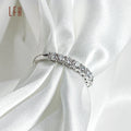 Diamond Floating Shared Prong Platinum Moissanite Diamond Wedding Rings 18k Couple Real Gold 18k Ring Diamond