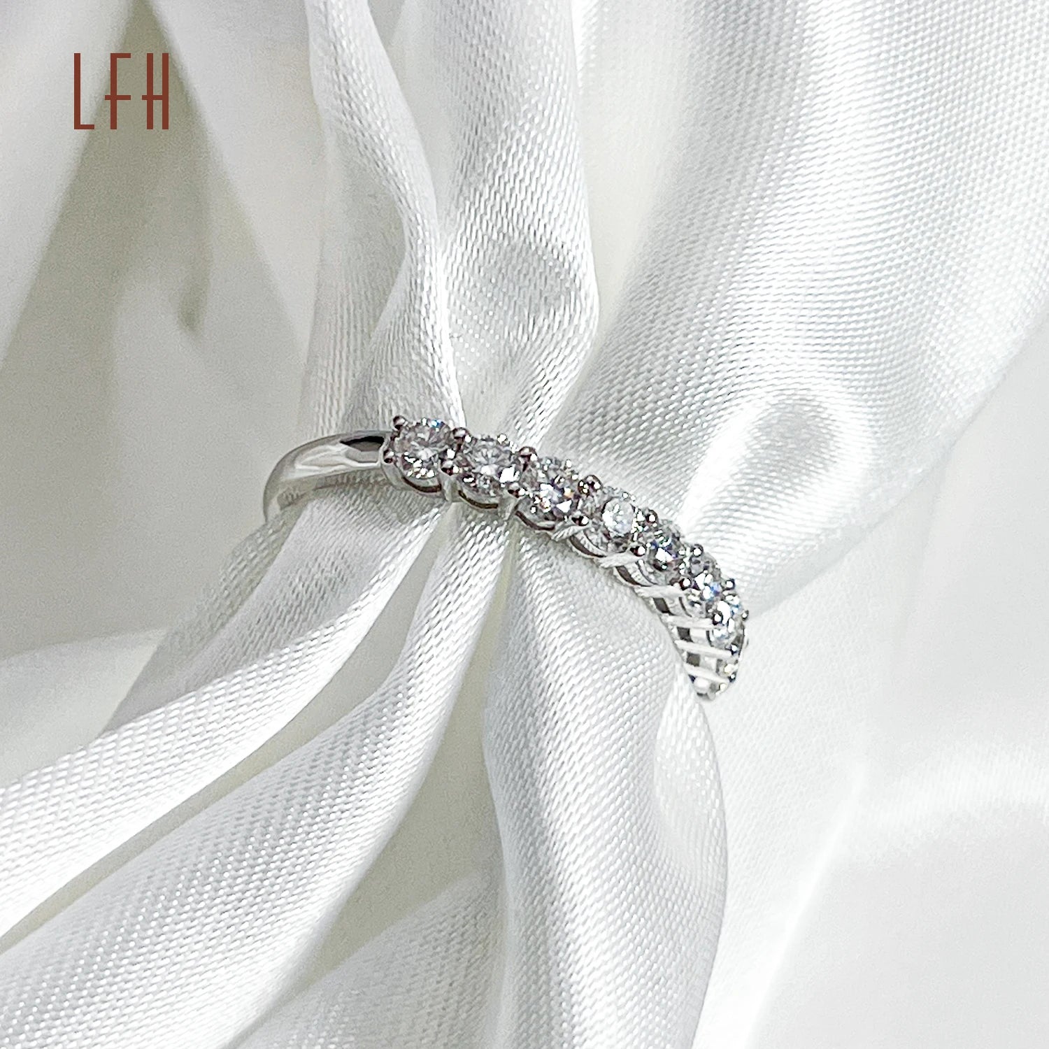 Diamond Floating Shared Prong Platinum Moissanite Diamond Wedding Rings 18k Couple Real Gold 18k Ring Diamond