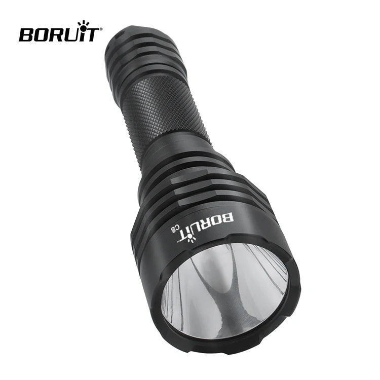 1050LM 1000m Long Range Led Flashlight Range 18650 Battery Tactical Torch with 5 Modes & Memory Function