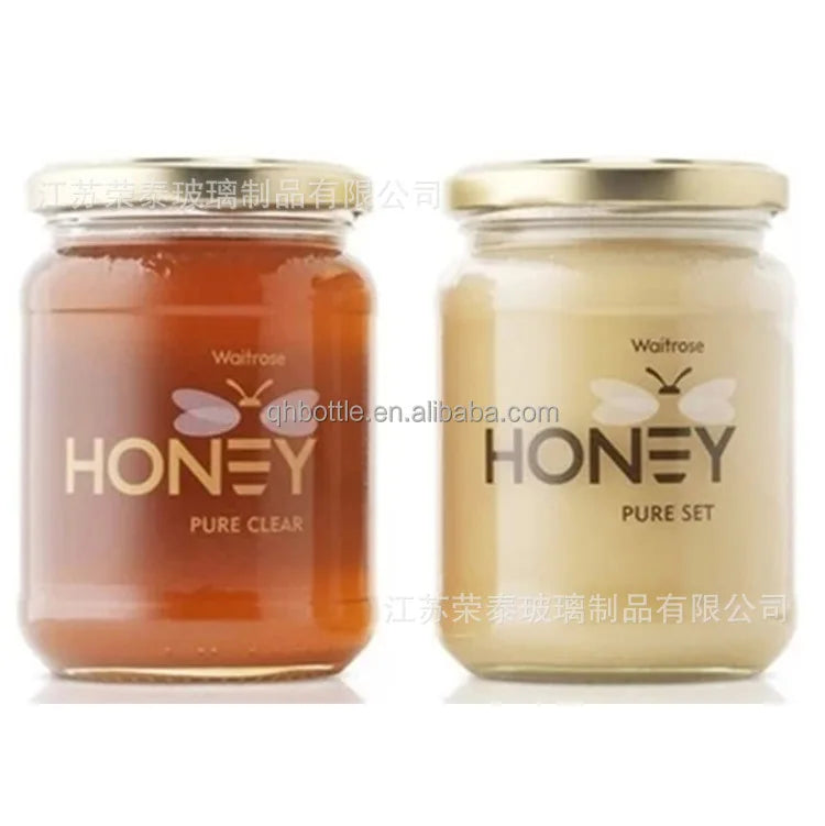 Wholesale Factory Produced Honey Glass Jar Storage Jar Twist Lid for Pickle Jam Milk Storage Solution