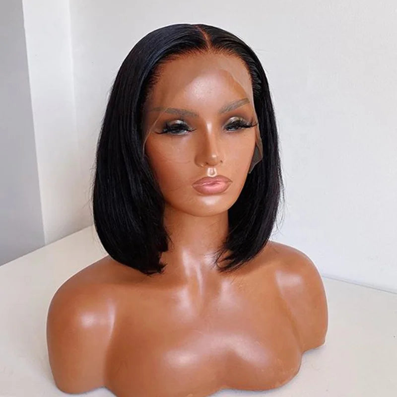 Wholesale Short Bob Wig Bleached Knots Remy Brazilian Human Hair 5X5 Closure Wig