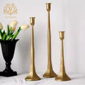 Mank Wedding Handmade Iron Tall Candlestick Holder 3-Piece Set Single Head for Wedding & Valentine's Day Table Centerpiece