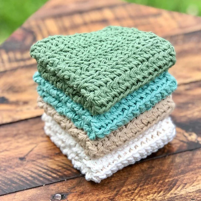 2026 Crochet Scrubber Heart Tables Cloth Knitted Vegan Kitchen Towels Natural Cotton Yarn Eco Dish Scrub Cloth