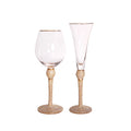 Hot Sale Elegant Sparkling for Studded Long Stem Crystal Glassware Set Dazzling Rhinestone Gold Rim New Arrivals In-Stock Red