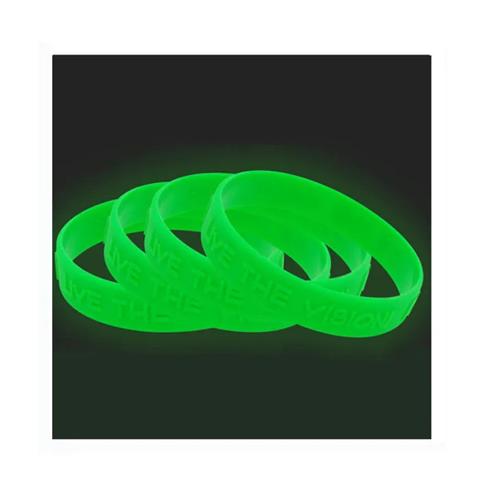 Spot Seven Color Luminous Basketball Star Signature Bracelet Wristbands With Logo Custom Silicone Luminous Wristband